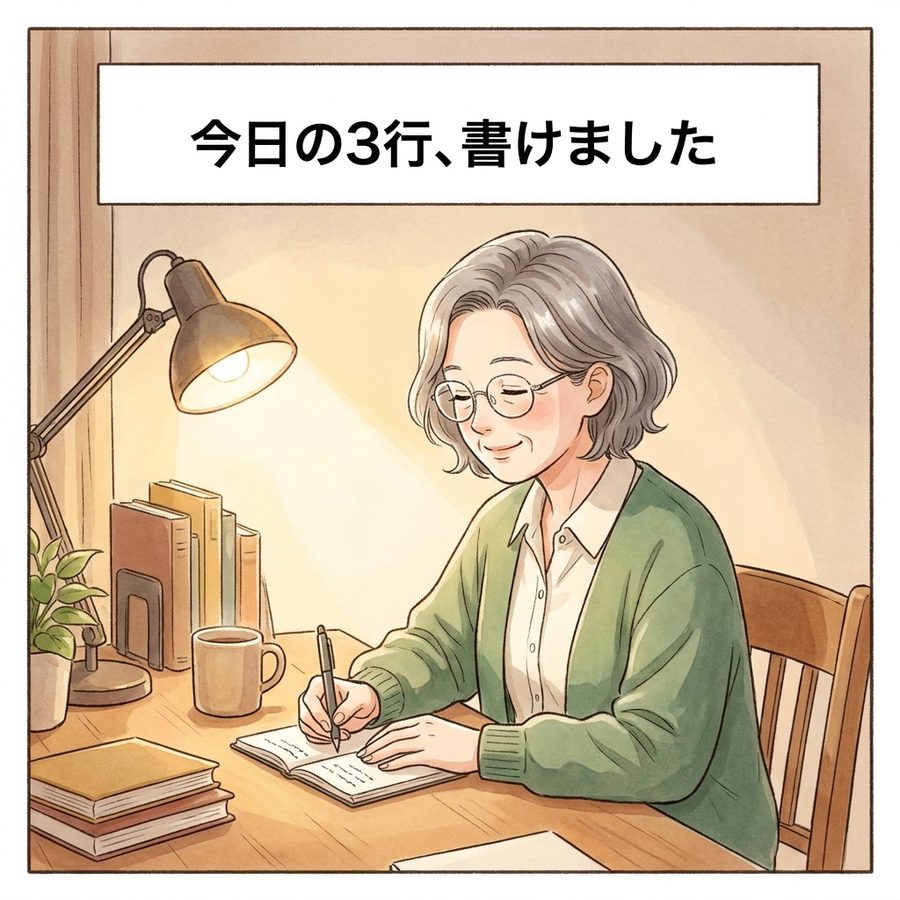 頭の中を軽くする「3行日記」のすすめ——書くだけの夜の習慣